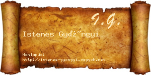Istenes Gyöngyi névjegykártya